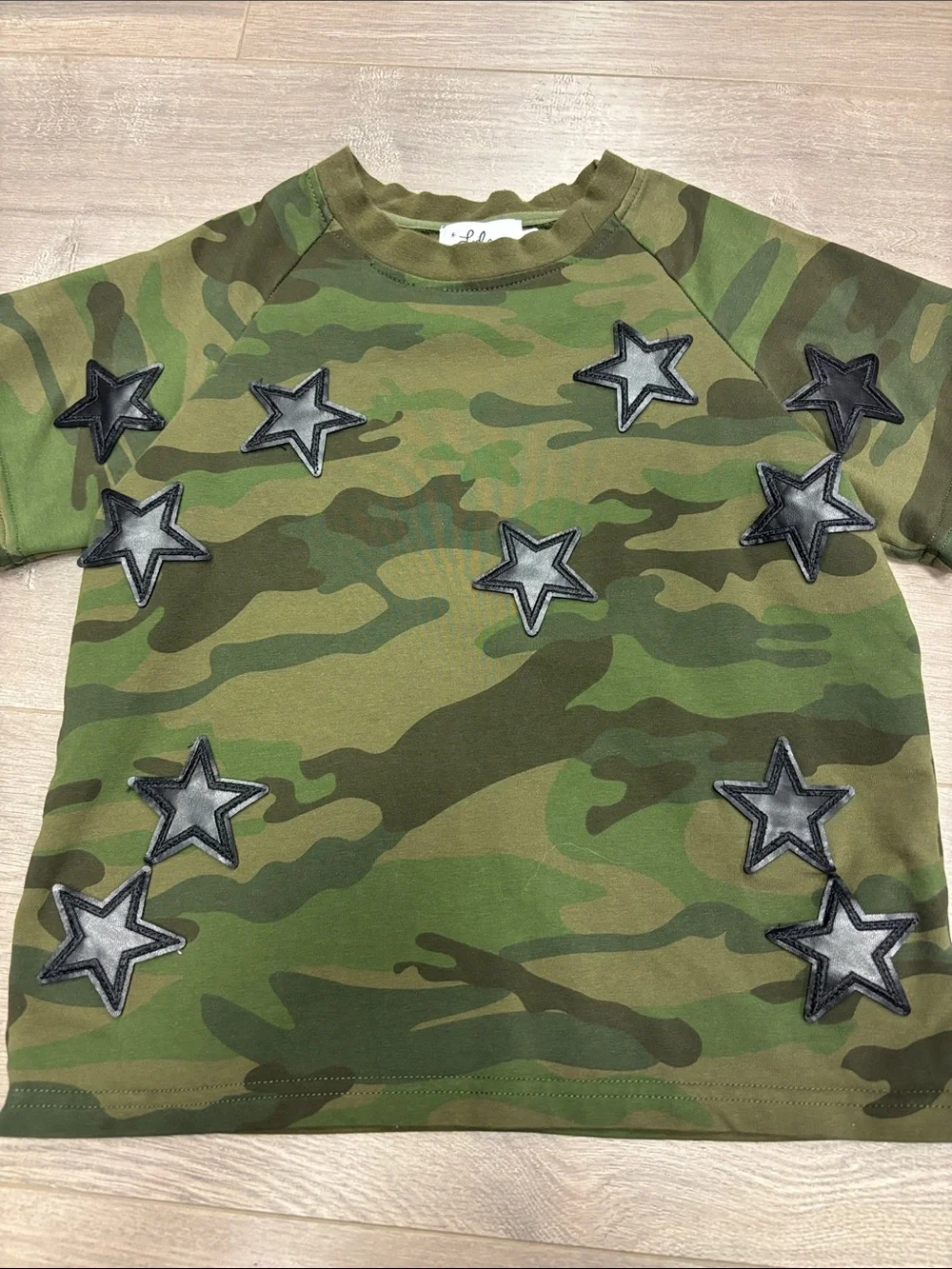 lola + the Boys Rocker Camo Green shirt short set